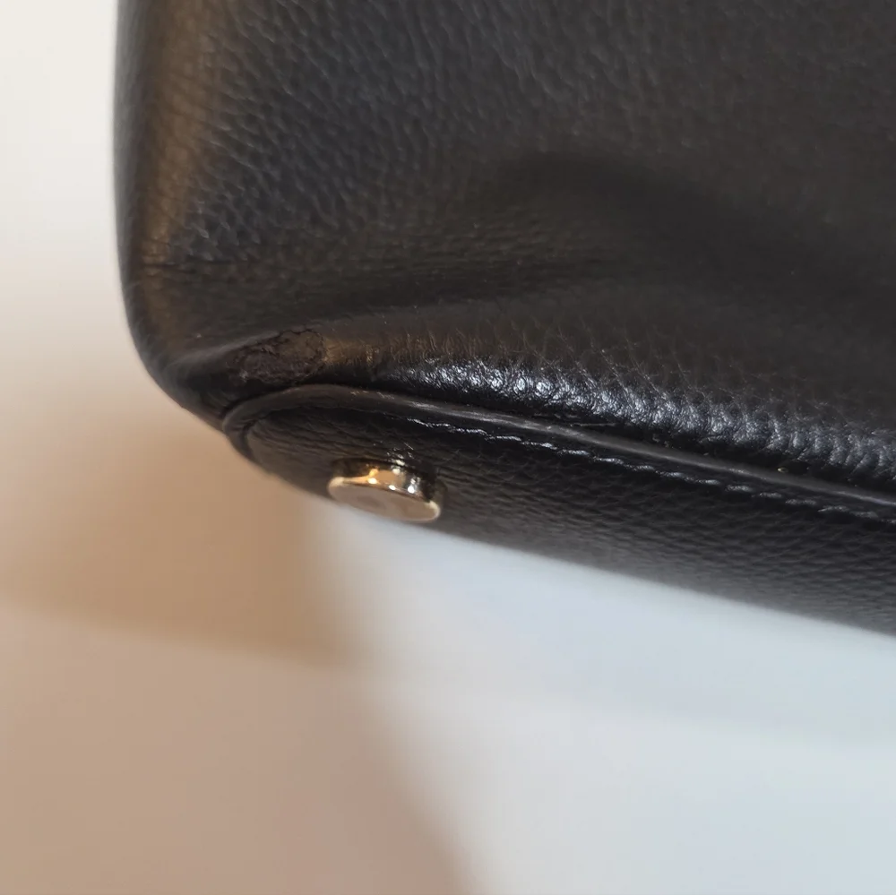 Michael Kors Bedford Black‎ Pebbled Leather Tote, Medium